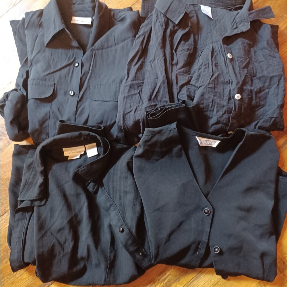 Classic Black Button Down Shirt for Women